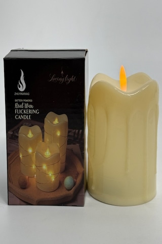Beysüs Pilli Led Mum Kalın 15 Cm