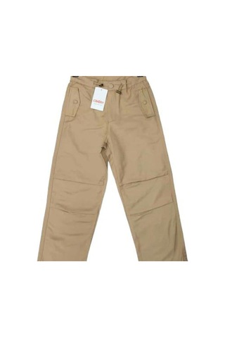 Çikoby Kız Çocuk Beli Paçası Ayarlanabiilir Lastikli Kargo Pantolon-13561-camel Camel
