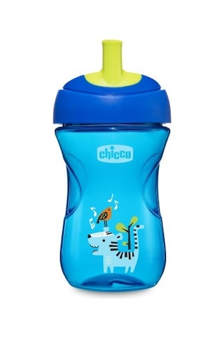 Chicco Pipetli Eğitim Bardağı 12+ Erkek Mavi