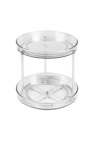 Düzenleyici, Çok Amaçlı Baharat Rafı, Mutfak Depolama İçin Dönen Baharat Rafı, Dönen Baharatlık, Şeffaf, 23,5 Cm Orta -