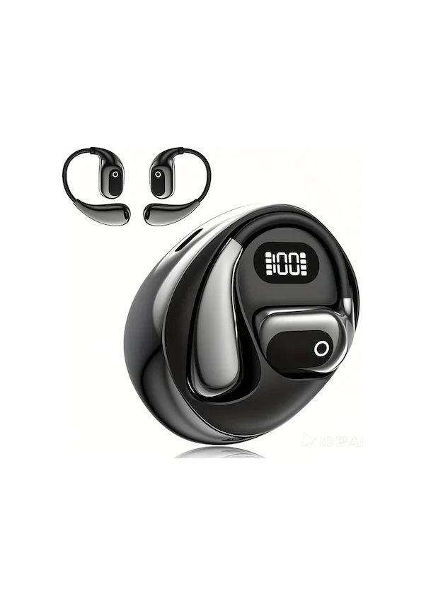 Jianan Black 2025 Aı Real-time Translation Earphones, Led Display, 144 Languages Support, Type-c Charging 01