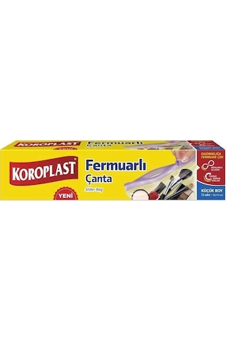 Koroplast Fermuarlı Poşet Küçük Boy 2 x 12'li 16 x 14 CM