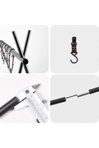 Dancemonkey Shinetrip A014-h0s Alüminyum Üçgen Piknik Tencere Askı Sistemi Altın