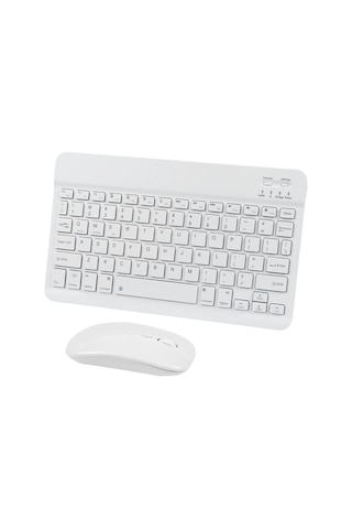 İpad 10.2 8.nesil Uyumlu Kablosuz Bluetooth Klavye+mouse Set Diğer