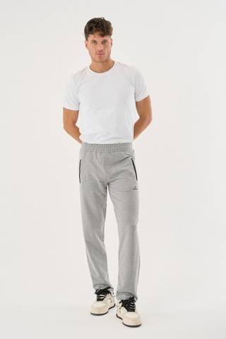 Shooter Sportswear Mevsimlik Antrasit Erkek Eşofman Altı Rahat Kalıp Fermuar Cepli Düz Paça Gri