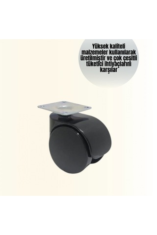 6 Cm Kilitsiz Mobilya Tekerleği 4 Lü Set Halı Ve Sert Zemin Uyumlu Çok Renkli