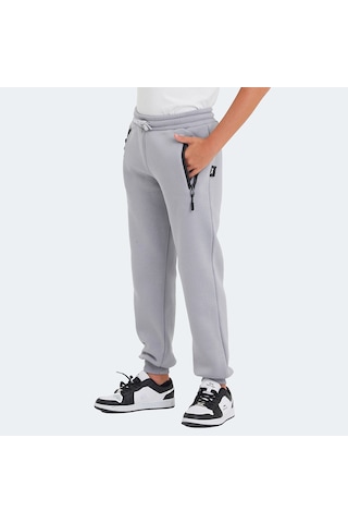 Slazenger LAMIS Çocuk Fermuar Cepli Taş Gri Eşofman Altı