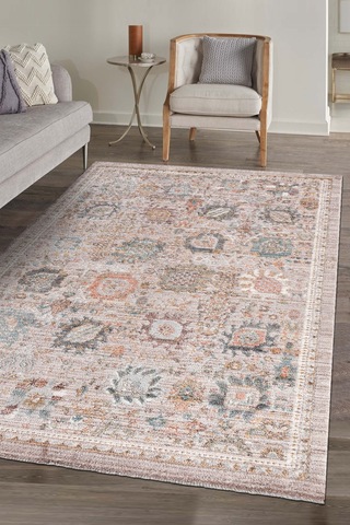 Retrova Halı Koleksiyonu Vintage Eskitme Desenli, 6 Mm İnce Form, Tozumaz Ve Kolay Temizlik Karışık