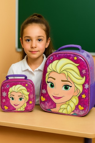 Newbag Kız Elssa Okul ve Folyolu Beslenme Çantası Yeni Sezon