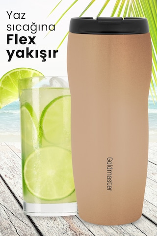 Goldmaster Flex Gm-tm01g Çelik Termos Bardak Gold Rose Gold