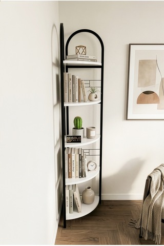 Metal Çiçeklik Kitaplık Beyaz 151 Cm Çok Renkli