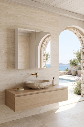 2 Kapaklı Aynalı Geniş İç Hacimli Çok Amaçlı Banyo Dolabı Beyaz