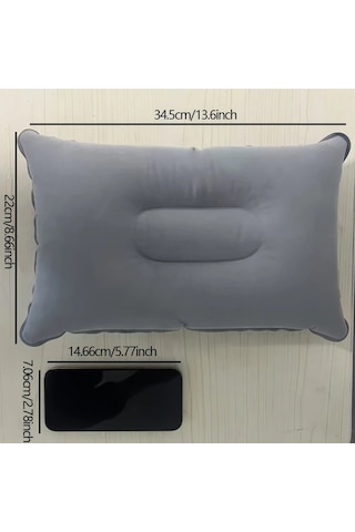 Trendooze Şişme Boyun Destek Yastığı, Konforlu Ofis Seyahat Gri Gri