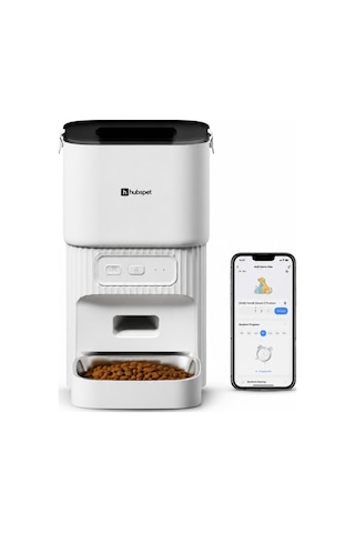 Akıllı Otomatik Mama Kabı Wifi Uygulama Kontrollü, 4l Paslanmaz Çelik Kase, Ses Kayıtlı H500
