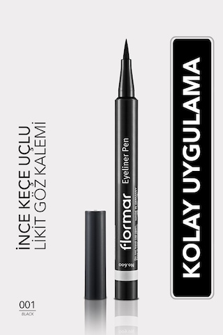Flormar Eyeliner Pen Keçe Uçlu Likit Göz Kalemi 001 Black