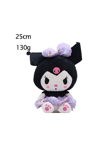 Mengtuo Kuromi Peluş Oyuncak Kısa Peluş Çizgi Film Bebeği Pembe Top Kuromi