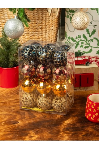 Kaemingk 24 Adet 60mm Yeni Yıl Noel Topu Seti 297815275 Arkadaş