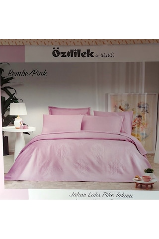 Özdilek Rf -pembe- Jakar Lux Kp Z Çift Kişilik Pike Takımı