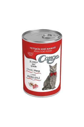 Cango Kuzu Etli Konserve Yetişkin Kedi Maması 4 x 415 G