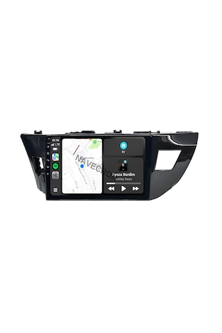 Toyota Corolla 2013-15 10" Uyumlu Androıd Multimedya Gerçek 2/32 Kablosuz Carplay Geri Görüş Kameralı 10"