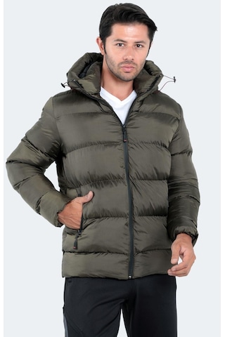 Slazenger  Hank Erkek Kapüşonlu Şişme Haki Mont & Kaban