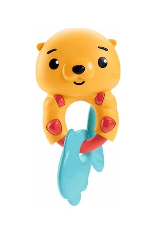Fisher Price Eğlenceli Dostlar Dişlik ve Çıngırak, Sarı, 0+ Yaş