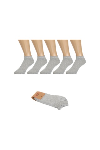 Ozzy Socks 5 Çift Dikişsiz Pamuklu Gri Unisex Patik Çorap Yazlık Dayanıklı Gri