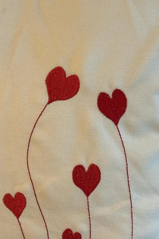 Kalpli Lüx Nakışlı Keten Kırlent Kılıfı 45x45 Cm Kırmızı