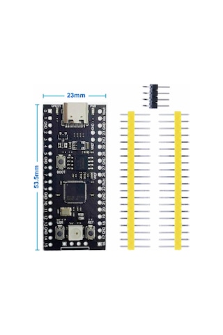 Raspberry Pi Pico RP2040 16Mb Modül Type C Dual Core 264Kb Arm Cortex-M0+ Micro Kontrolör
