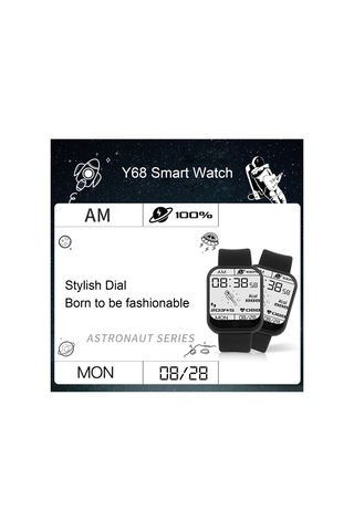 Padalink Y68 1.44" Ips Dokunmatik Ekran Spor Akıllı Saat (İthalatçı Garantili)