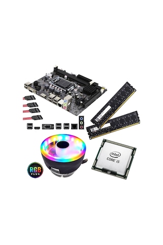 J-Tech İ5-2400 İşemci + Turbox H61 1155 Pin Anakart + 16 GB Ram + Rgb CPU Fan Bundle Set J-Tech İ5-2400 İşemci + Turbox H61 1155 Pin Anakart + 16 GB Ram + Rgb CPU Fan Bundle Set