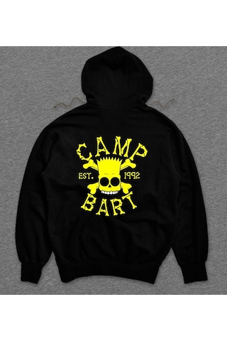 Simpson Bart Simpsons Camp 1992 Sweatshirt Unisex Kapüşonlu Hoodie 001