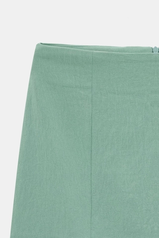 Sââde Kadın Regular Fit Yırtmaçlı Mini Etek - Aerobin Kumaş Mint