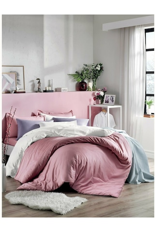 Linens Mix&match Pamuk Saten Çift Kişilik Nevresim Kılıfı Ekru