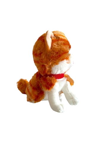 Sesli Ayakta Miyavlayan 28 Cm Peluş Kedi Oyuncak - Kahverengi Kahverengi
