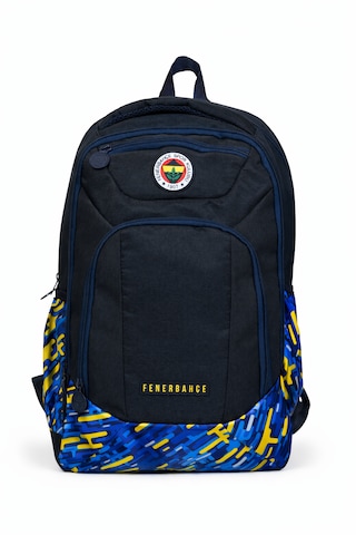 Fenerbahçe Lisanslı Çok Gözlü Sırt Çantası - Lacivert 4 Bölmeli Okul Çantası