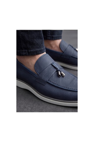 Crc Ayakkabı Handmade Lacivert Leather Men's Oxford - Executive Elite Seri