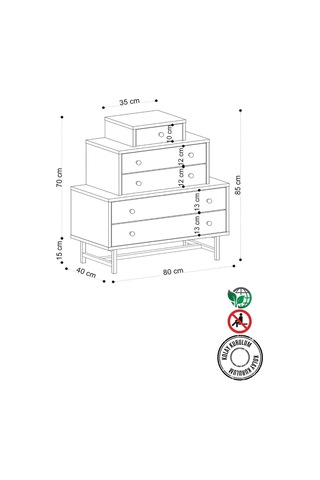 Decormet Tata Şifonyer Safir Meşe Diğer