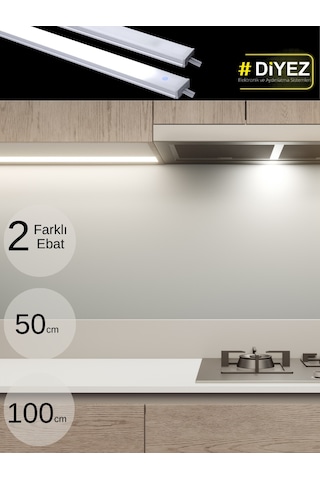 Dekoratif Mutfak Tezgah Üstü Led Lineer 100cm 6500k Beyaz Işık