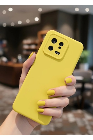 Xiaomi Mi 13 Kılıf Içi Kadife Süet Tasarımlı Kamera Korumalı Silikon A Kalite Lansman Kapak