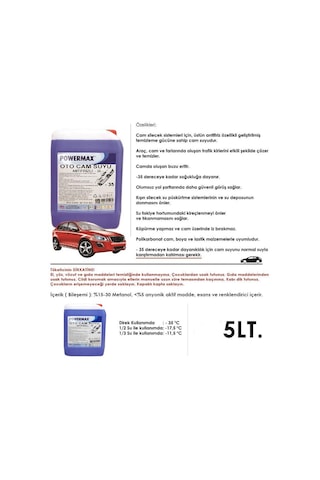 Powermax Antifirizli Oto Cam Suyu -35 Derece