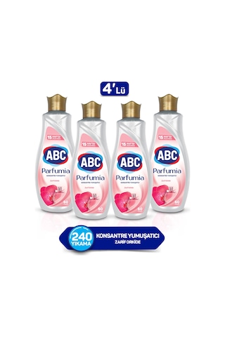 ABC Parfumia Konsantre Çamaşır Yumuşatıcısı Zarif Orkide 4 x 1440 ML