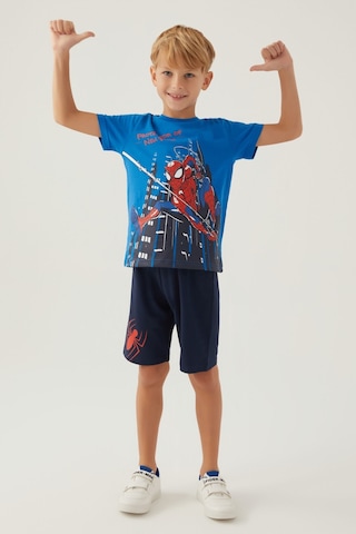 Spiderman Protector Cobalt Erkek Çocuk Bermuda Takım 5274-42796 Cobalt