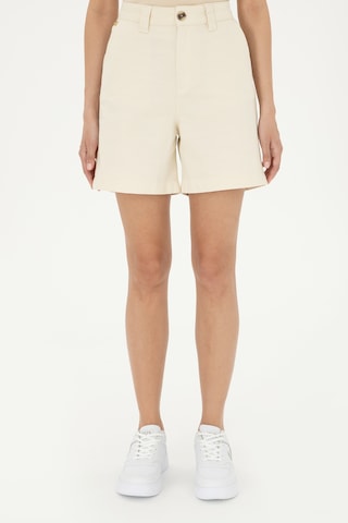 U.s. Polo Assn. Kadın Ekru Şort / Bermuda 50281740-vr019 Ekru