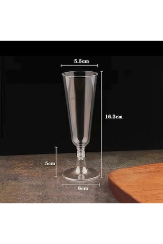 Cbtx Plastik Şeffaf Çıkarılabilir Kadeh Bölünmüş Kırmızı Şarap Kokteyl Bardağı Mus Bardağı Tatlı Bardağı Şeffaf