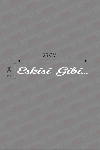 One Vıp Sale Eskisi Gibi Özel Yazı Sticker 3 25 Cm Folyo Cam Yazısı Sticker Kaplama Etiket Arma Modifiye