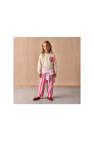 Poala Kids Pembe Çizgili Balloon Jeans