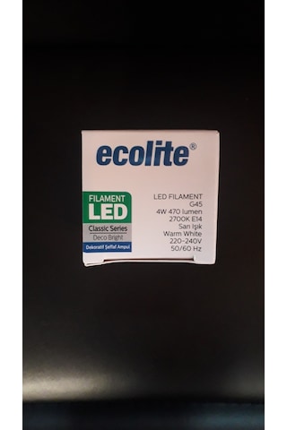 Ecolite 5'li Paket E14 Gün Işığı Rustik Top Led Ampul