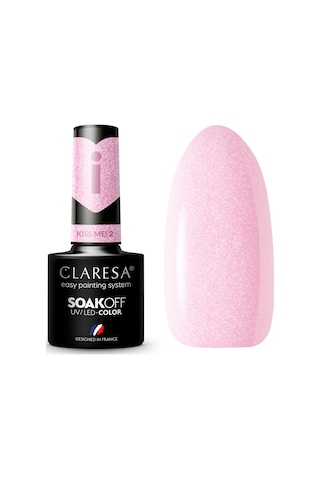 Claresa Kalıcı Oje Kiss Me 2 Simli Açık Pembe 5g