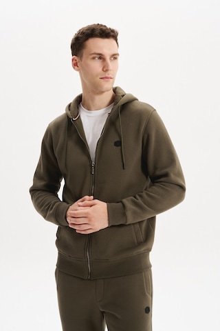 AR-MA Arma Erkek Sweatshirt Büyük Beden 3 İplik Kalın Kumaş Kapüşonlu Fermuarlı Cepli %70 Pamuk %30 Polyester K30324801502 Haki